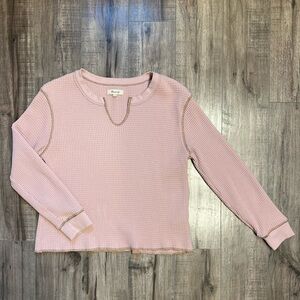 Madewell Waffle-knit Long Sleeve Top